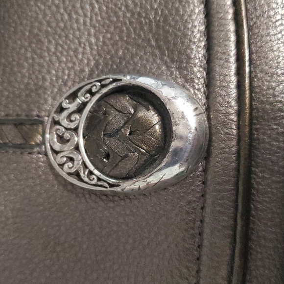 Brighton Silver Wallet with Grey Metallic Finish tri-fold, full size - Picture 8 of 8